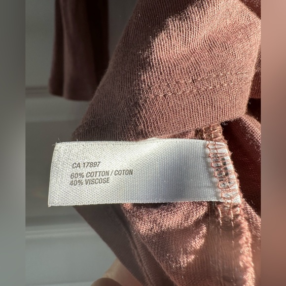 Dusty Rose Cowl Neck Gap 3/4 Length Long Sleeve Shirt - Picture 8 of 8